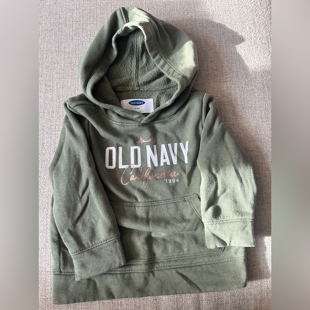 Old Navy Olive Green Pullover Hoodie